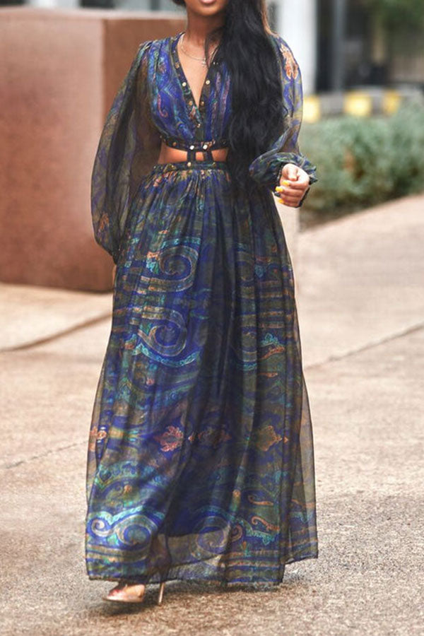 Tribal Print Semi-Sheer Mesh Sublime Dress main image 0