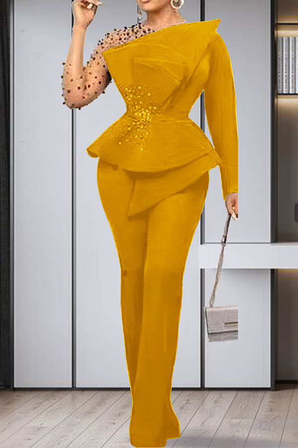 Teal Peplum Style Embroidered Festive Pant Style Suit main image 1