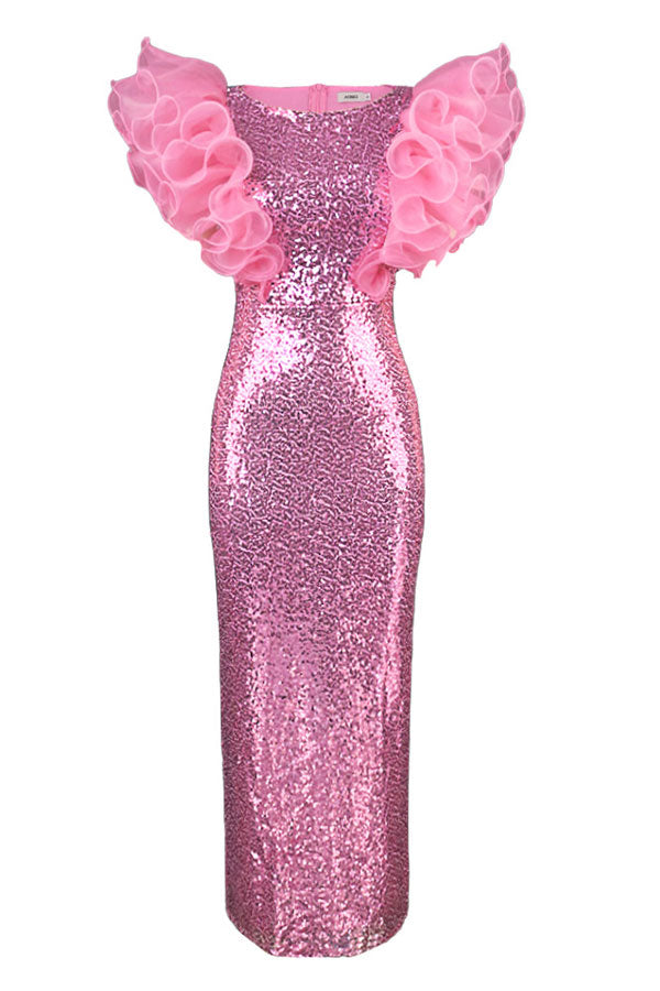 Stringy Selvedge Design Stunning Sequined Midi Dress – LovelyCoral